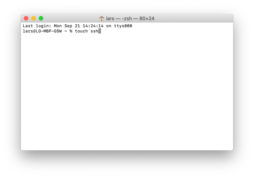 Bildschirmfoto Macos Terminal Ssh Starten