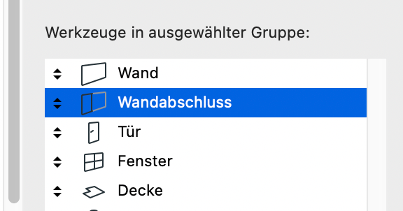 17 archicad ausgewaehle werkzeug in gruppe 1