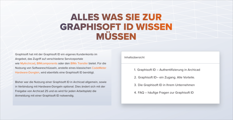 alles zur Graphisoft ID