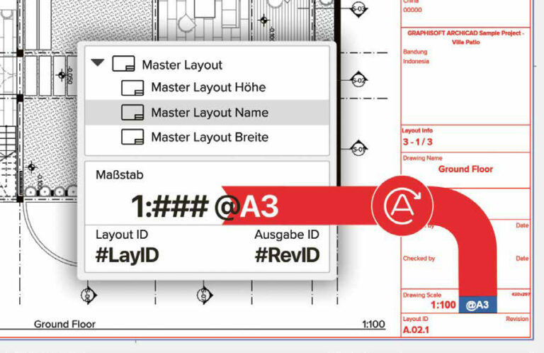 archicad 26 masterlayout texte