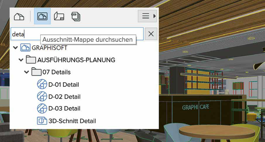 archicad 26 navigator suche