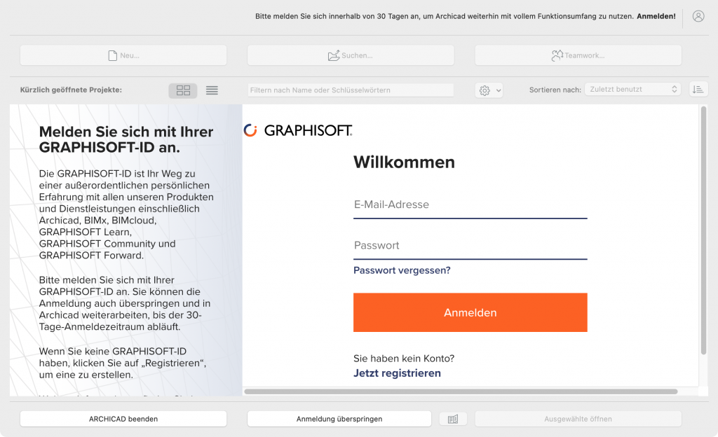 authentifizierung in archicad 01