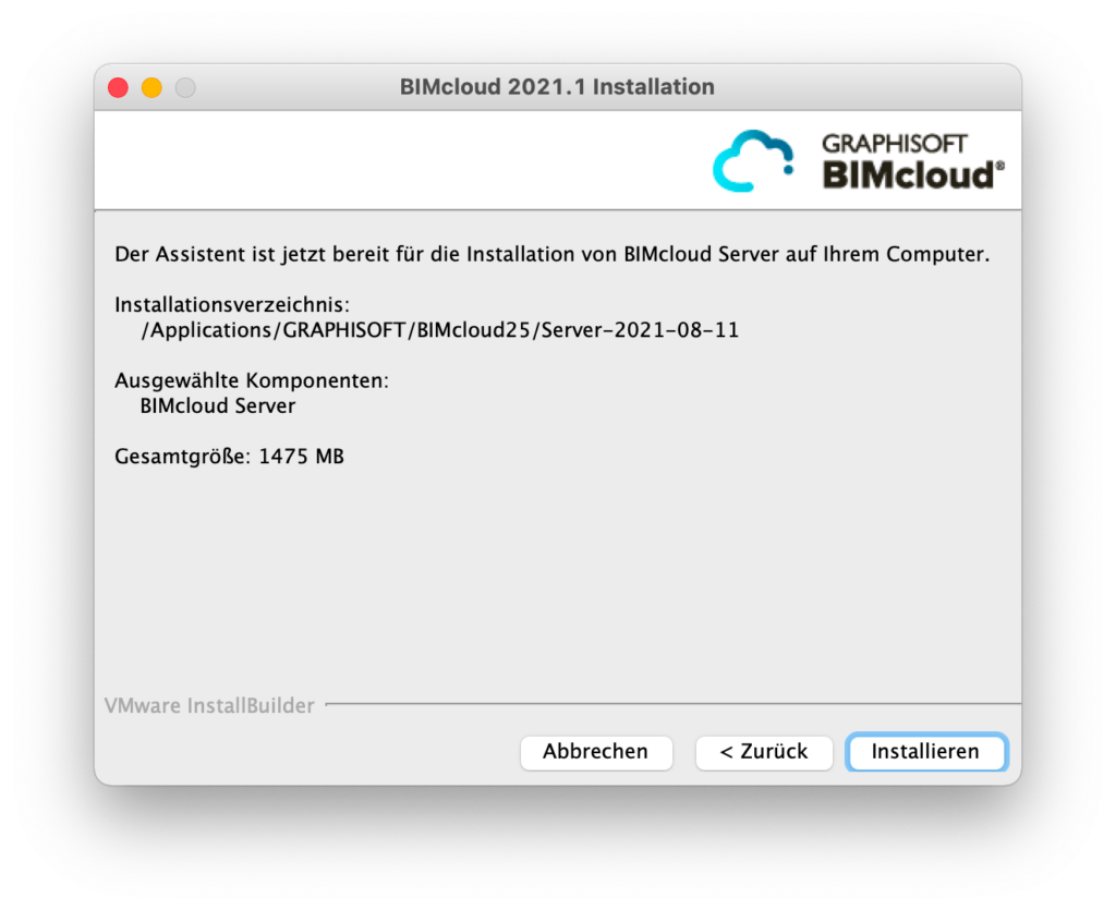 bimcloud installieren schrit fuer schritt anleitung bildschirmfoto 09