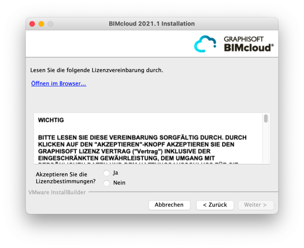 bimcloud installieren schrit fuer schritt anleitung bildschirmfoto 18