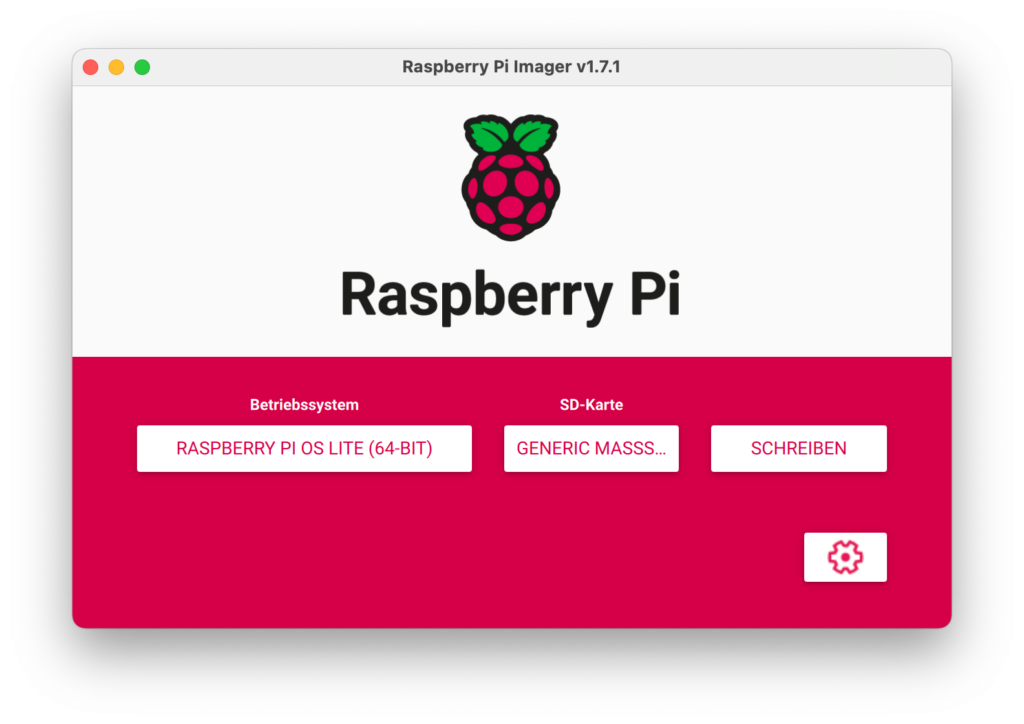 betriebssystem auf raspberry pi installieren – bildschirmfoto von macos.