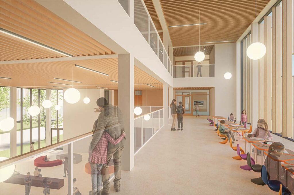 eine künstlerische darstellung eines schulgebäudes mit archicad für modeling monday.