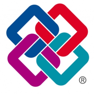 ein blau rotes logo mit einem quadrat in der mitte, das ava darstellt.