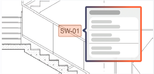 Interaktive Etiketten in BIMx 2D in Archicad 27