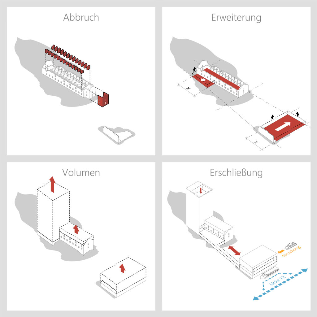 eine reihe von architekturzeichnungen, die verschiedene gebäudeentwürfe zeigen.