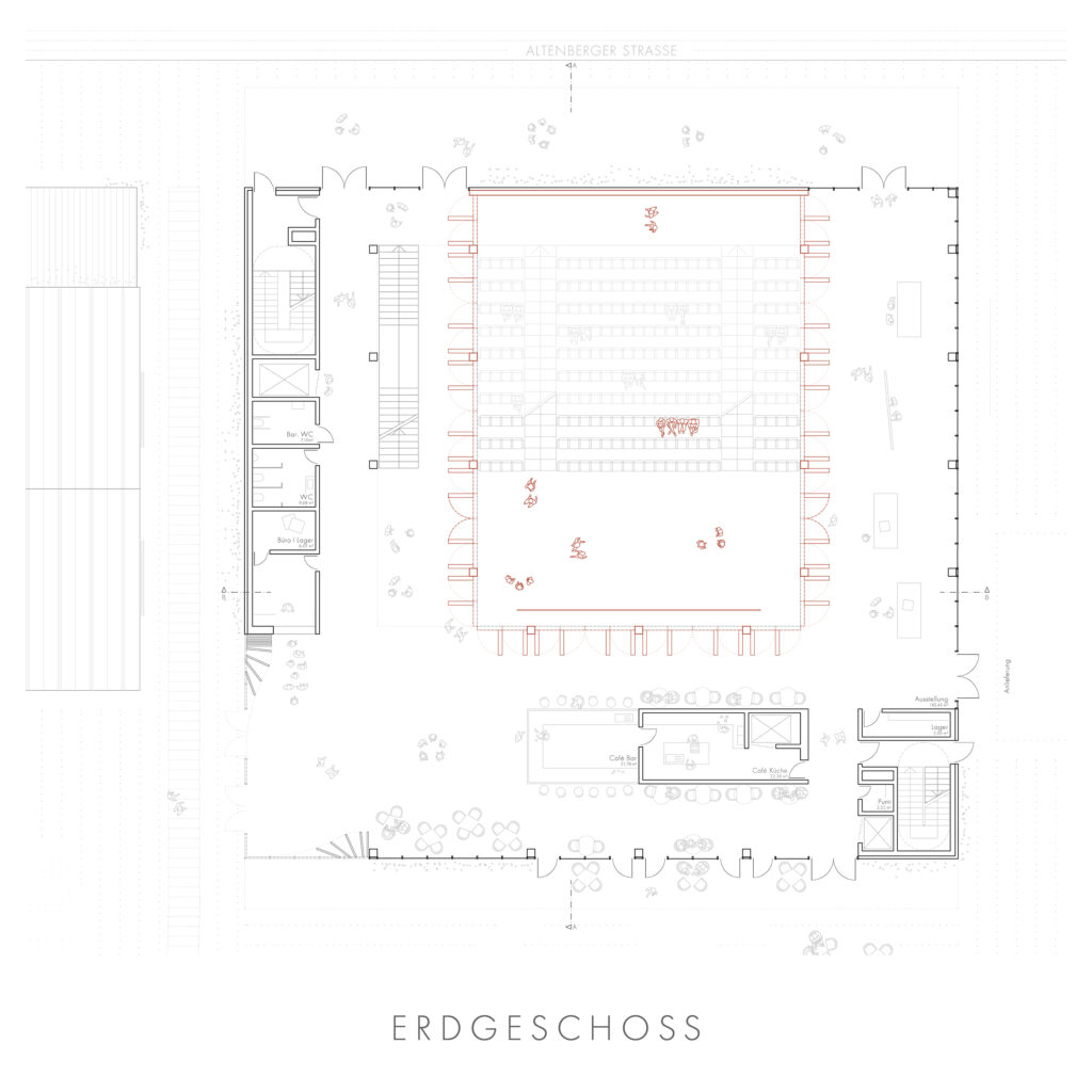 der grundriss eines gebäudes, erstellt mit der archicad software für modeling monday.