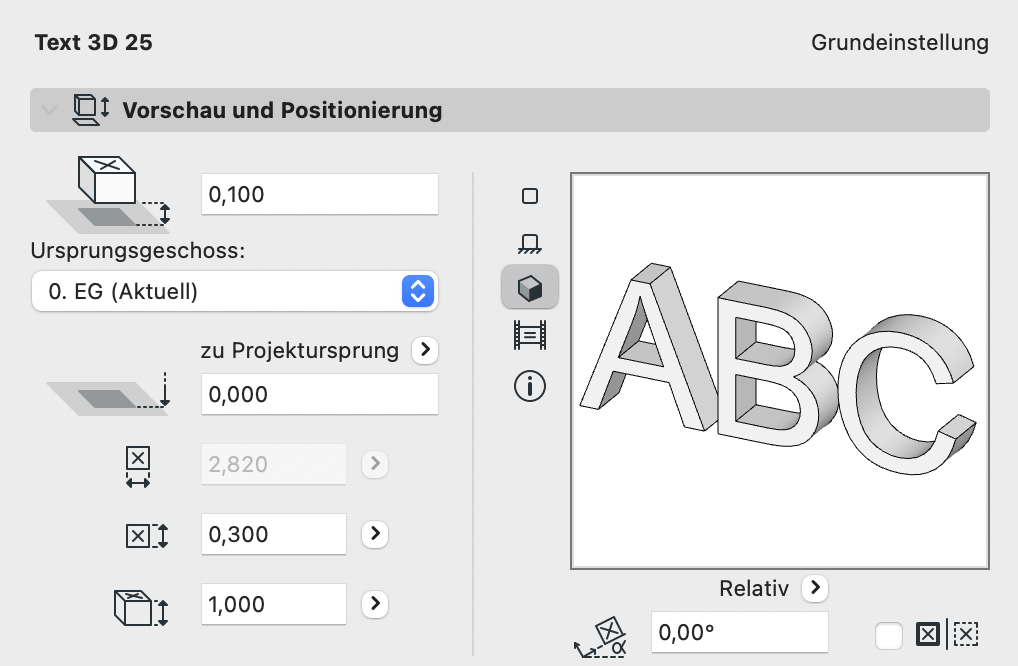 abc text 2d 3d organisieren in archicad