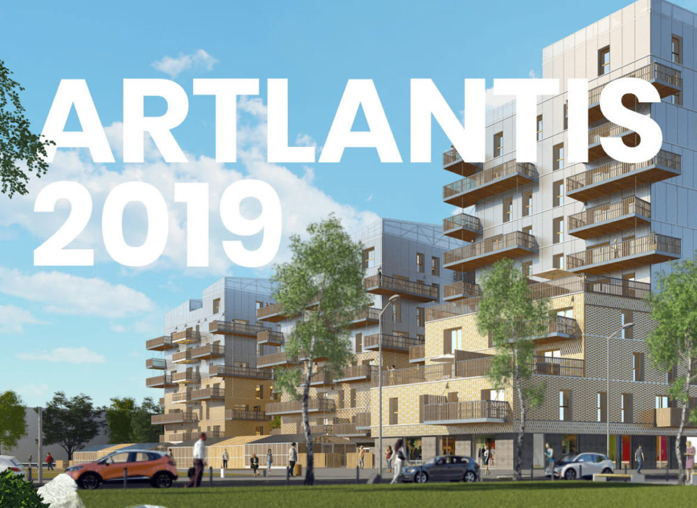 Eine Darstellung eines Apartmentkomplexes, die die Möglichkeiten von Artlantis 2019 demonstriert.