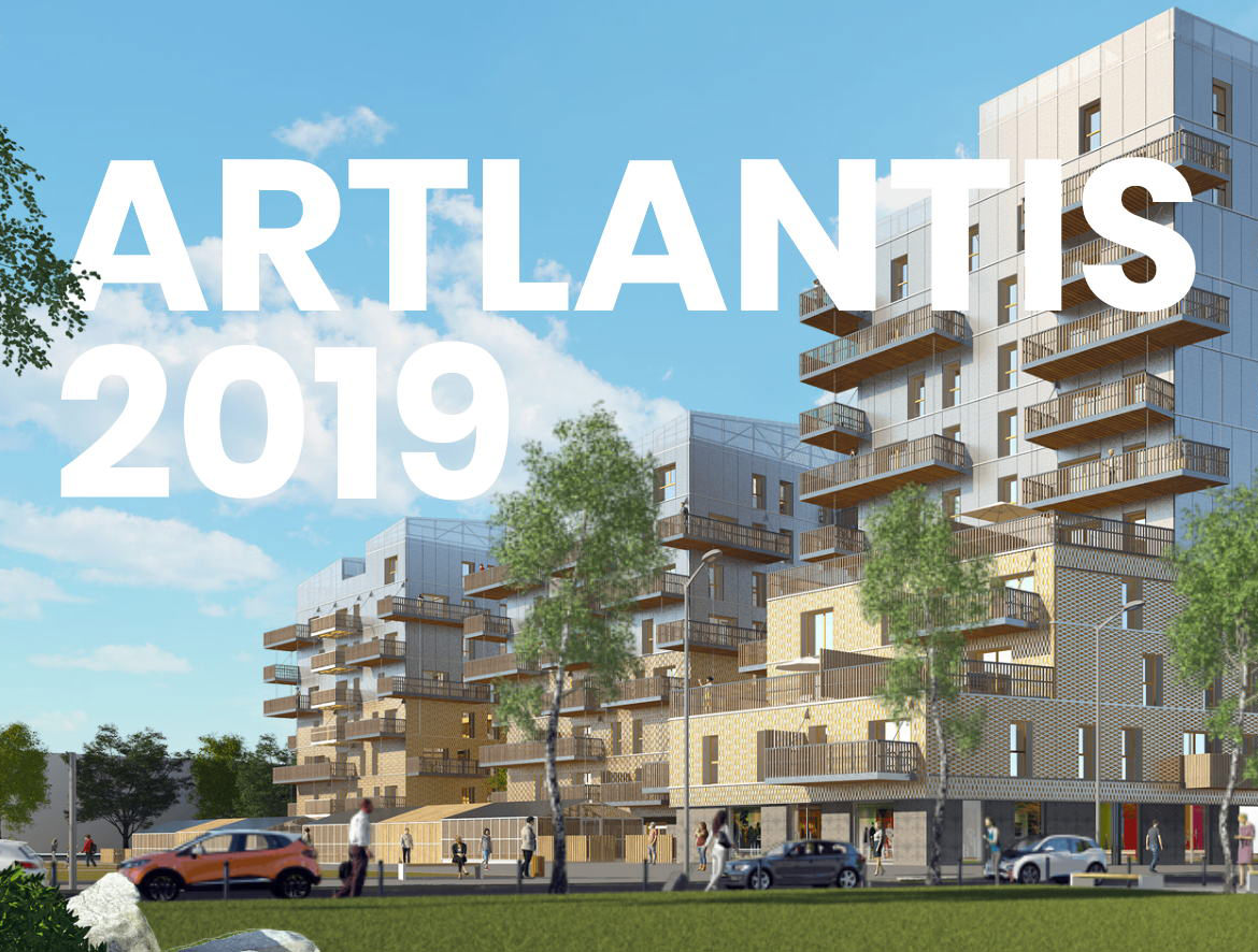 Eine Darstellung eines Apartmentkomplexes, die die Möglichkeiten von Artlantis 2019 demonstriert.