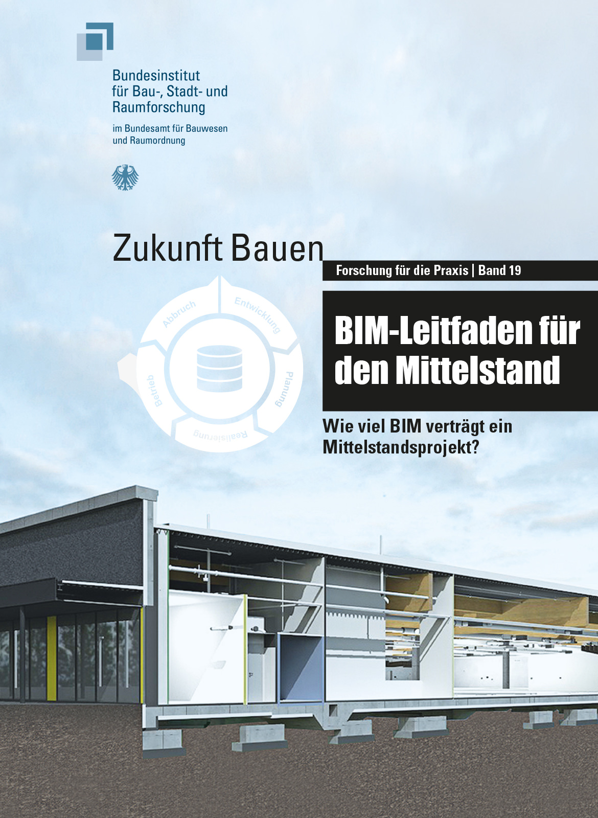 Ein Bild eines Gebäudes mit der Aufschrift zünft bauen, das die Umsetzung der BIM-Richtlinien verdeutlicht.