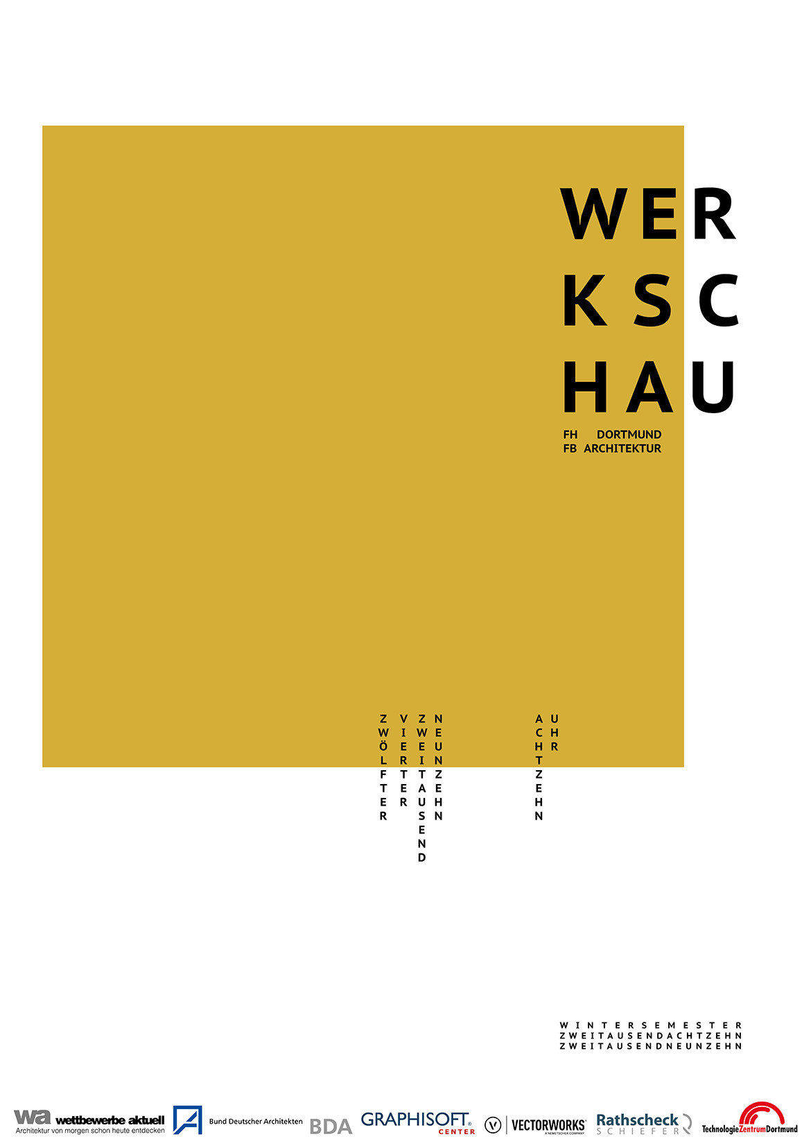 Ein Plakat zur Absolventenfeier an der FH Dortmund.