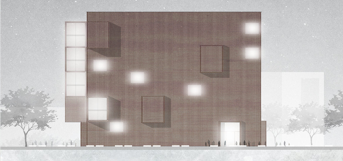 Modellierung eines Gebäudes mit vielen Fenstern mit ARCHICAD.