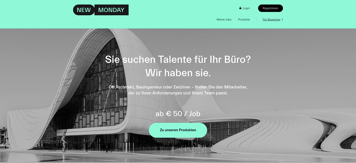 Ein Website-Design für ein neues Theater in Deutschland.